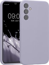 kwmobile telefoonhoesje geschikt voor Samsung Galaxy A34 5G - TPU backcover met siliconen coating - Smartphone case in pastel-lavendel