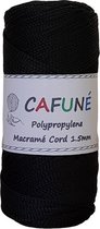 Cafuné Polypropyleen Macrame Koord- 1.5mm-Zwart- PP3 - Haken - Macrame - Tas maken