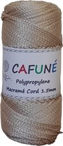 Cafuné Polypropyleen Macrame Koord- 1.5mm-Lichtbeige- PP3 - Haken - Macrame - Tas maken