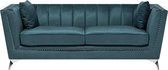 Bol.com Beliani GAULA - Three Seater Sofa - Blauw - Fluweel aanbieding