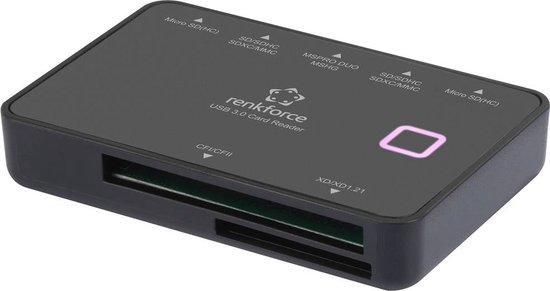 Renkforce Externe geheugenkaartlezer Micro-USB 3.2 Gen 1 (USB 3.0) Zwart