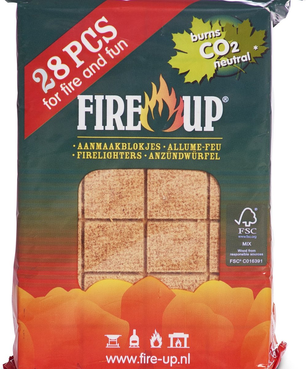 Fire-Up Barbecue aanmaakblokjes - 28x - reukloos - niet giftig - BBQ