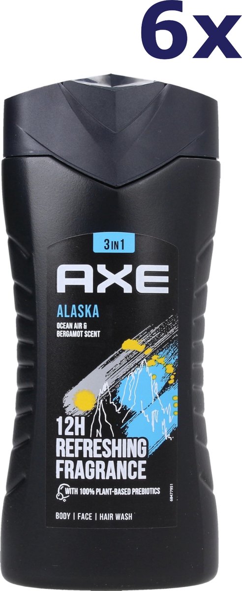 Goedkoopste 6x Axe showergel 250ml Alaska