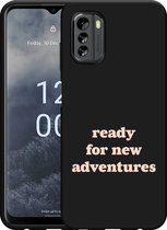 Cazy Hoesje Zwart geschikt voor Nokia G60 New Adventures