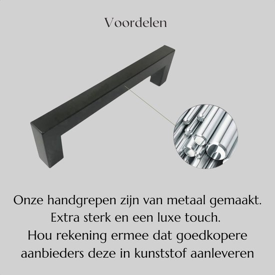 Handgreep zwart 96 mm 5 stuks - Modern - Handgreep kast - Handgrepen voor deurtjes - Deurgreep - Meubelgreep - Handgreep Zwart - meubelgrepen - handgreep keukenkastjes - Greep Zwart - Meubelbeslag - handgreep badkamer - schroeven
