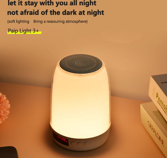 Luvia Wake Up Light Wekker - Slaaptrainer - met 5 LED Kleuren - Natuurgeluiden - Wit