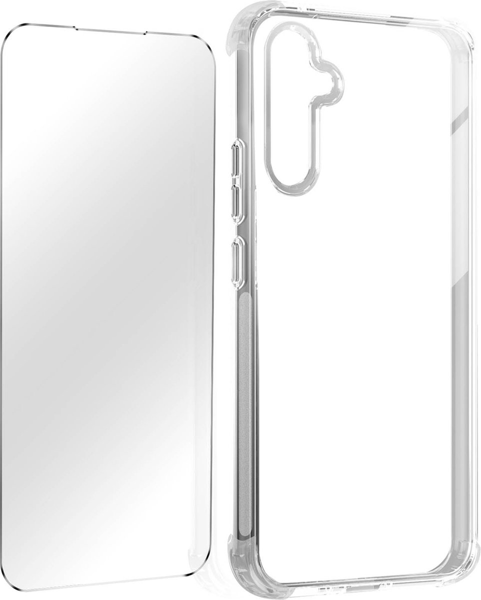 Pack Protection Geschikt voor Samsung Galaxy A54 5G Hoes+Gehard Glas transparent