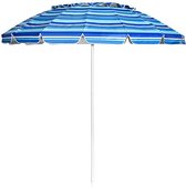 Parasol strandscherm marktscherm tuinscherm kantelbaar terrasparasol met verankering voor tuin, strand, outdoor