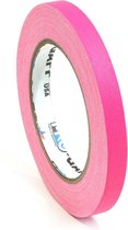 Pro  - Gaff neon gaffa tape 12mm x 22,8m roze