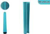 Blauwe badmat - zacht schuim - antislip - 65x90cm - veelzijdige onderlegger voor keuken, badkamer, hal, sauna of terras -