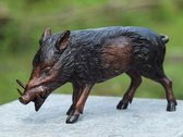 Tuinbeeld - bronzen beeld - Klein everzwijn - 0 cm hoog