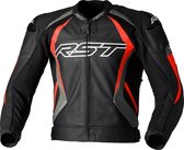 RST Tractech Evo 4 Ce Mens Leather Jacket Black Grey Flo Red 40 - Maat - Jas