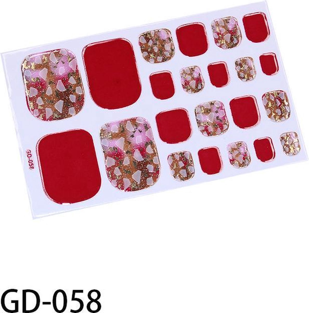 Goedkoopste NagelStickers 44 Tips/2Vel Manicure Teen Nagel stickers,Nageldecoratie,Nagellak,Plaknagels / 2 vel =44stuk