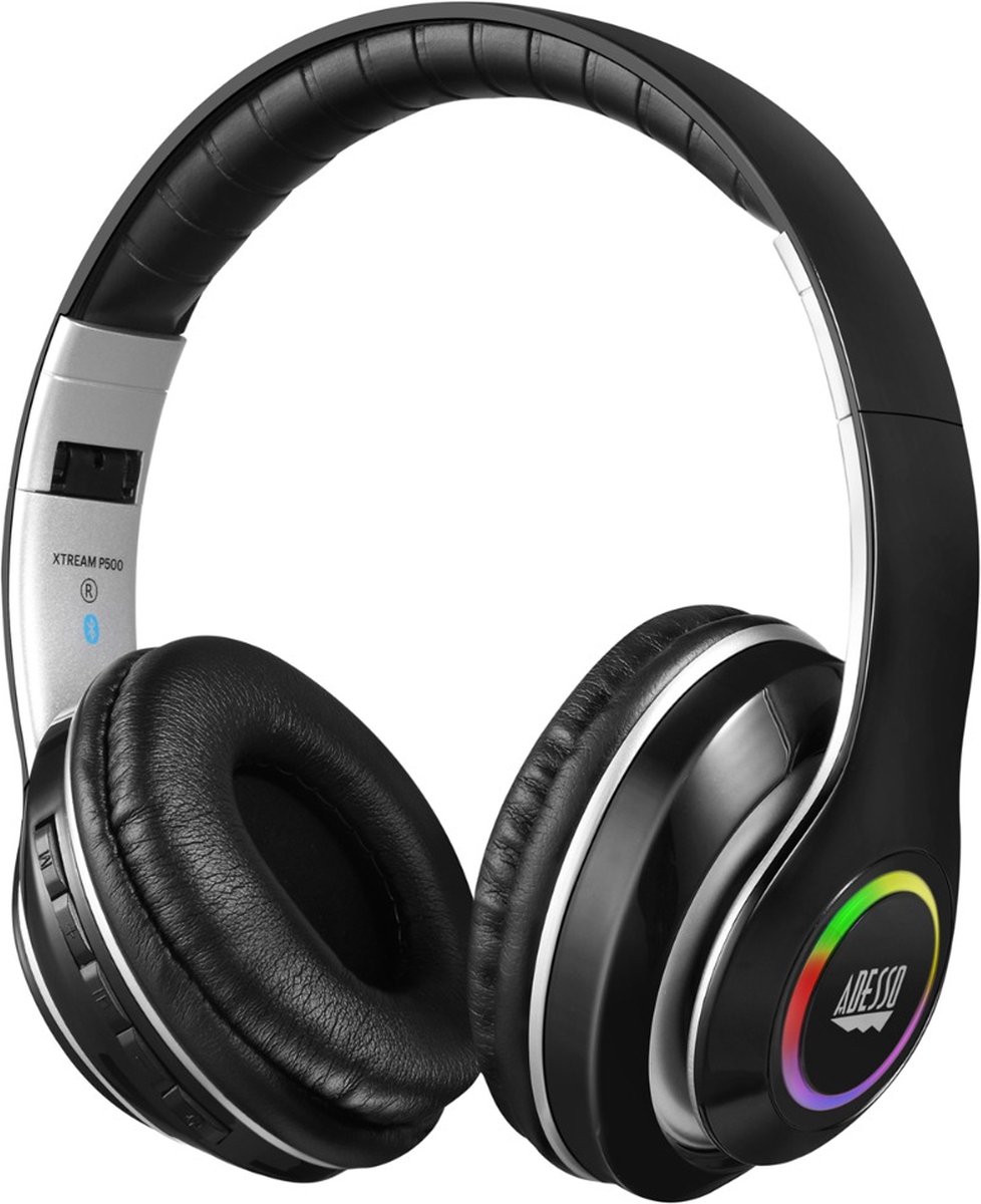 Draadloze bluetooth stereo koptelefoon - Adesso Xtream P500 - Ingebouwde microfoon - RGB kleuren