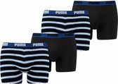 Puma Boxershort 4 pack Retro Stripes Blue Black