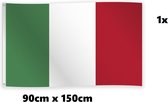 Vlag Italie 90cm x 150cm - Landen Italiaans national EK WK voetbal hockey sport festival thema feest