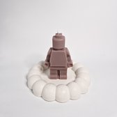 Chennies candles - Handgemaakte blok poppetjes - Soja wax - Decoratieve kaars - Geschenk - Gift - Woonaccessoires - Bruin
