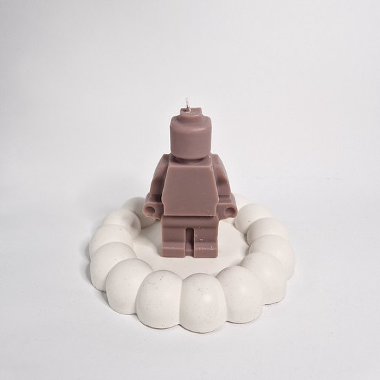 Chennies candles - Handgemaakte blok poppetjes - Soja wax - Decoratieve kaars - Geschenk - Gift - Woonaccessoires - Bruin