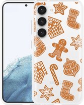 Cazy Hoesje geschikt voor Samsung Galaxy S23 Christmas Cookies
