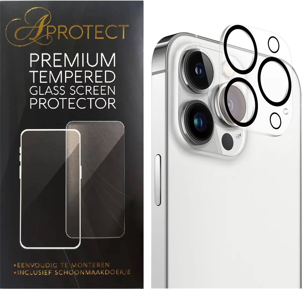 APROTECT® - Camera Lens protector geschikt voor iPhone 14 Pro/14 Pro Max - Tempered glass - Geschikt voor iPhone 14 Pro/14 Pro Max - Camera Screen protector - Glasplaatje
