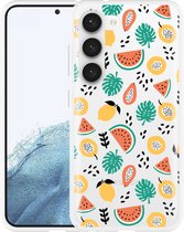 Cazy Hoesje geschikt voor Samsung Galaxy S23 Tropical Fruit