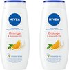 NIVEA Douchegel - Care & Orange - 2 x 250 ml