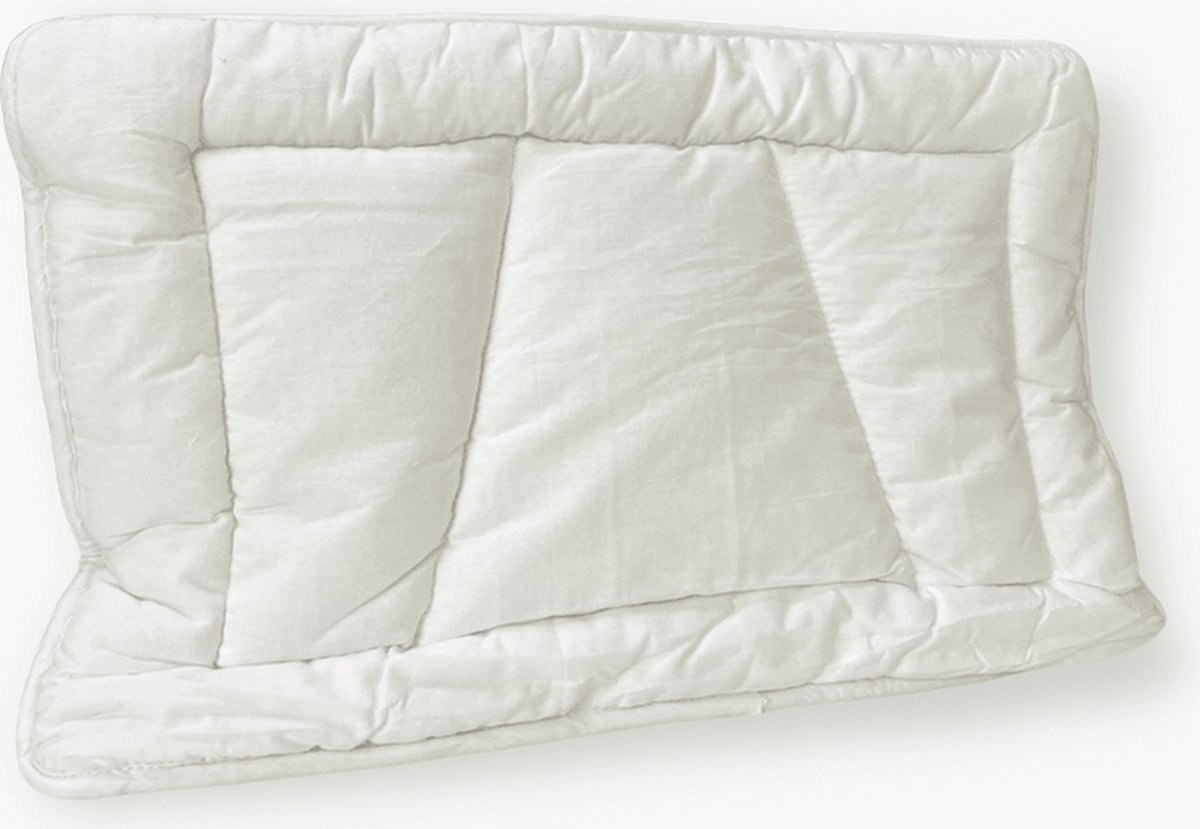 Y-not® - Bamboe Kinder Hoofdkussen - Allergievrij en Antibacterieel - Perfect voor Kinderen tot 3 Jaar - Natuurlijke Vulling - 100% Katoenen Tijk - Wit - 40 x 60 cm