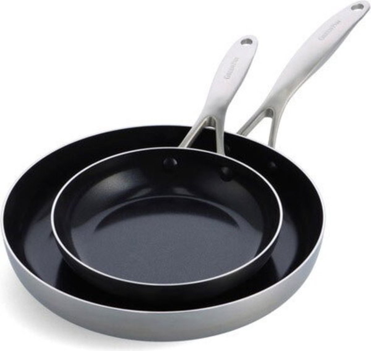 GreenPan Sauteuse Geneva 24cm avec couvercle argent Geneva – GreenPan BE