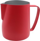 Roestvrij stalen pitcher kan melk schuimbeker geschikt voor koffie latte en schuimende melk 600ml rood