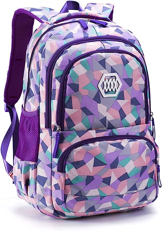 Fandare Kinderrugzak, schooltas, voor jongens en meisjes, waterdicht, van nylon, Zwart S, S