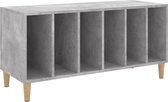 vidaXL - Platenkast - 100x38x48 - cm - bewerkt - hout - betongrijs