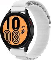 Mobigear - Watch bandje geschikt voor OnePlus Watch Bandje Nylon Gespsluiting | Mobigear Alpine - Wit