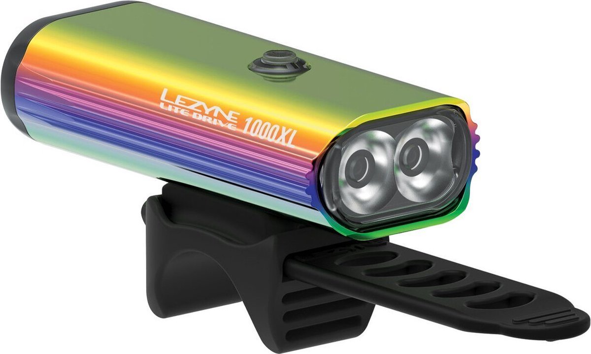 Lezyne Lite Drive 1000XL - Oplaadbare LED fietslamp voor - 8 Standen - 1000 Lumen - Accu 87 uur - Waterdicht - Neo metallic