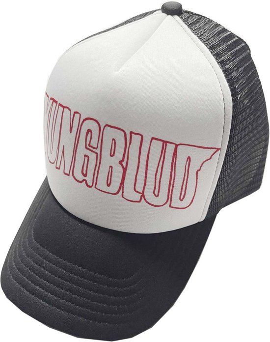 Yungblud - Red Logo Outline Trucker pet - Zwart/Wit