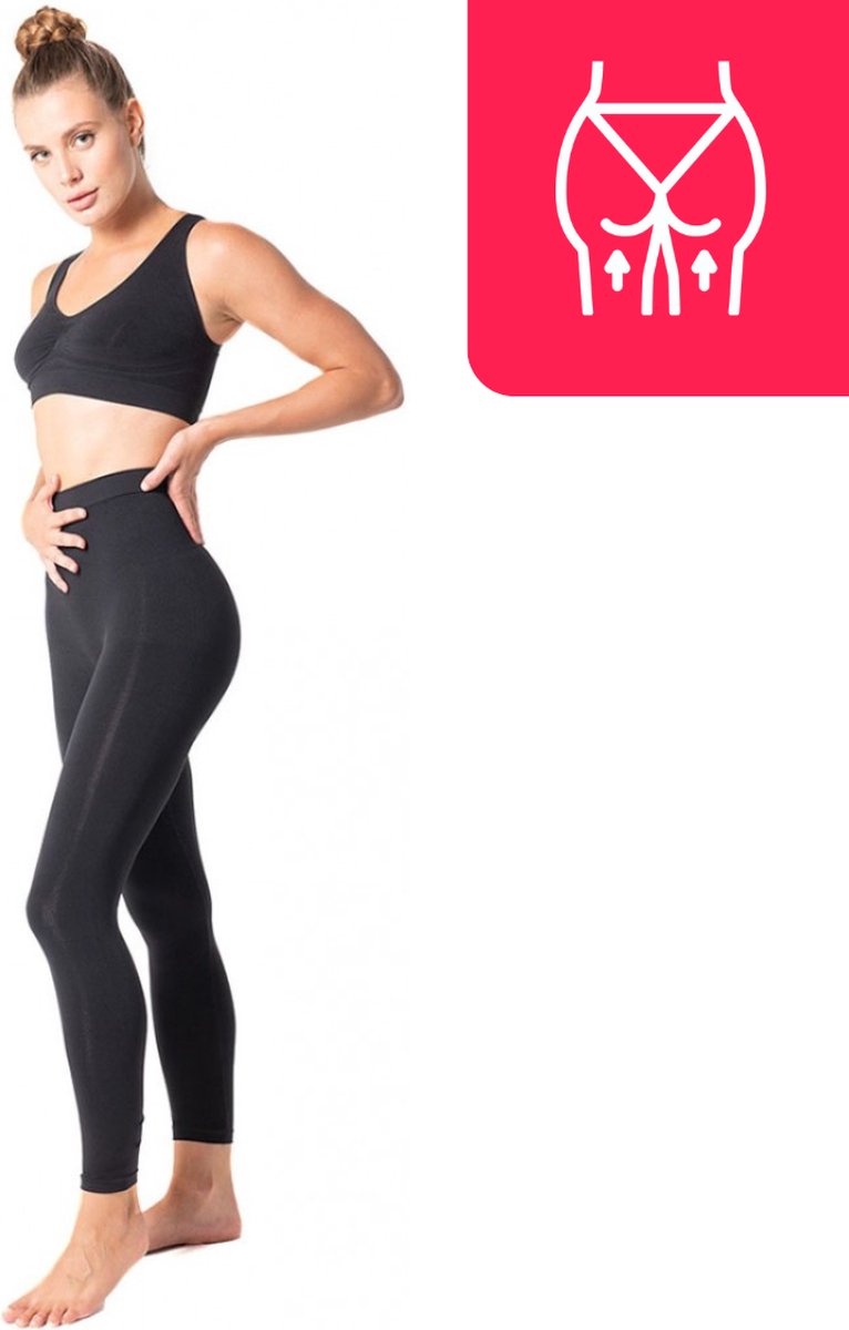 Anaissa Anti-Cellulite Yoga Legging | 4 Maten | Push-up | Corrigerend | Verbeterd Bloedcirculatie | Elastisch | Niet Doorschijnend | Compressie | Emana® Garen