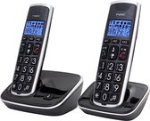 Fysic- Senioren Dect Draadloos Telefoon - Twinset - Duo Set - 2 Handsets - Big Button - Grote Toetsen - Vaste lijn