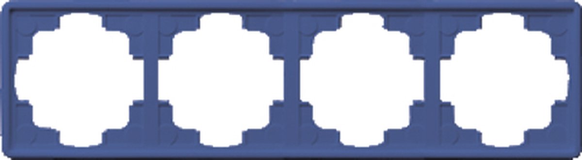 Gira S-color afdekraam 4-voudig blauw