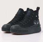 British Knights - Kaya Flow Mid Dames Sneakers Hoog - Maat 38 - Zwart - Katoen - Vrouwen Schoenen