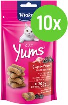 Vitakraft Cat Yums Superfood Vlierbessen - 10 x 40 g
