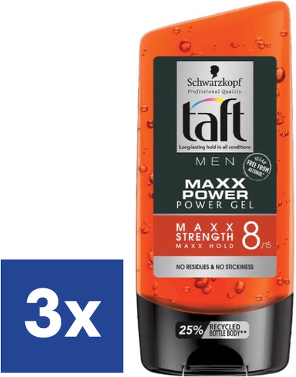 Taft Maxx Power Hold N8 Haargel - 3 x 150 ml