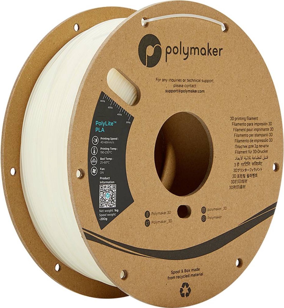 PolyTerra PLA Marbre Gris Ardoise by Polymaker