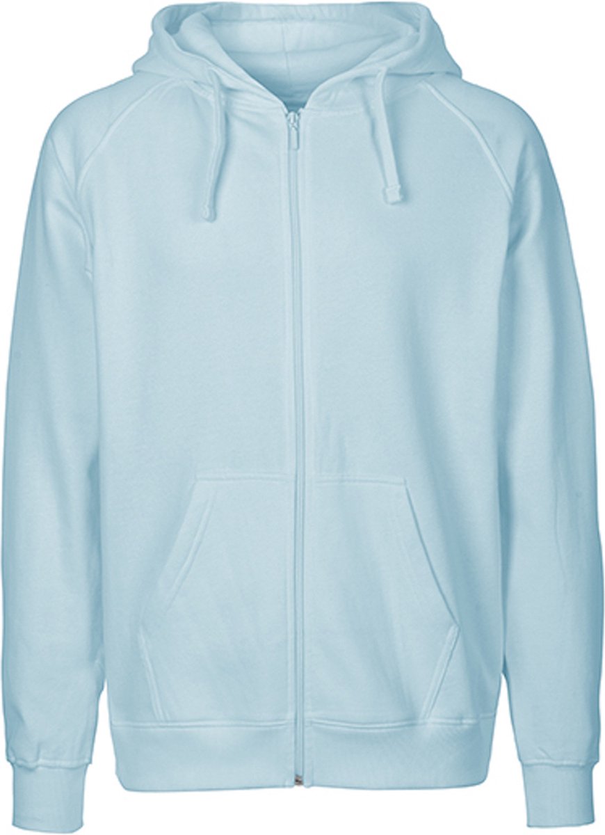 Fairtrade Men’s Zip Hoodie met capuchon Light Blauw
