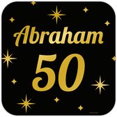 Huldeschild decoratie Classy Abraham 50 zwart-goud