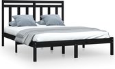 vidaXL-Bedframe-massief-hout-zwart-160x200-cm