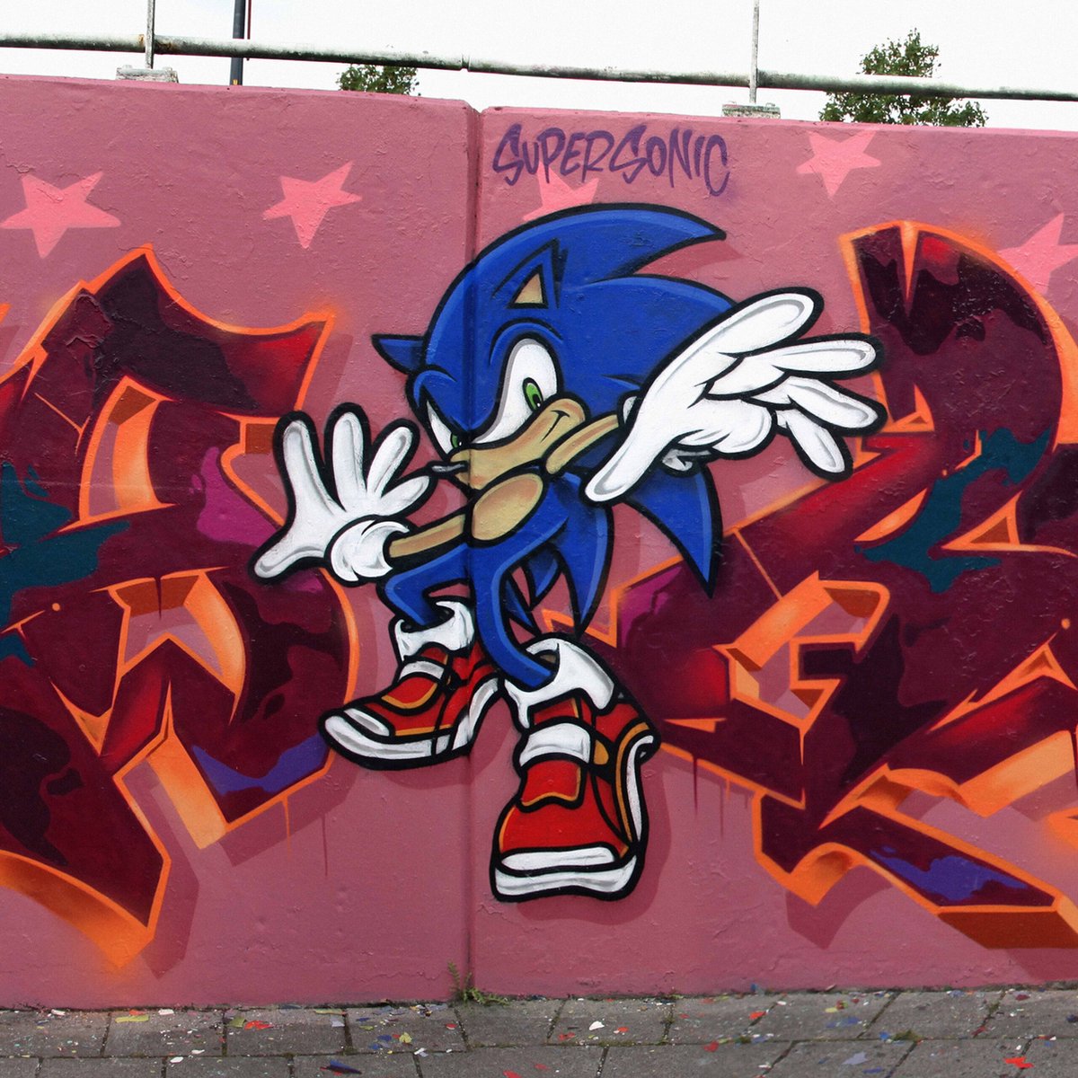 WyArt - Kunst aan de muur - graffiti - Supersonic - 800x800 - glas - 4mm