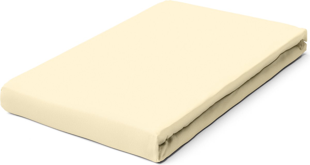Schlafgut Pure Bio Katoen Jersey Hoeslaken S - 90x190 - 100x220 132 Yellow Light