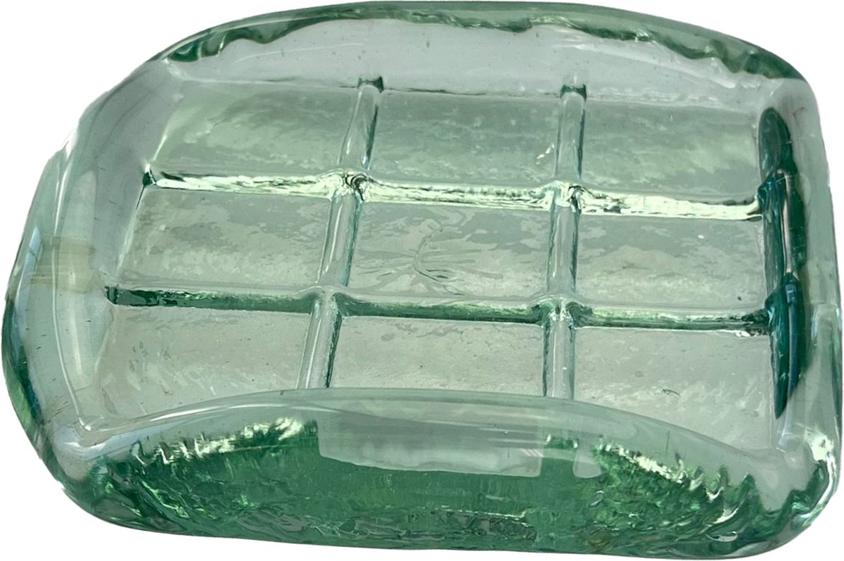 Zeephouder glas - Vierkant - Mond geblazen - Gemaakt van gerecycled glas