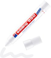 edding 950 Marqueur spécial industrie - blanc - 1 stylo - pointe ronde 10 mm - marqueur pour écrire sur métal, roches, bois - surfaces rugueuses ou humides - permanent, étanche