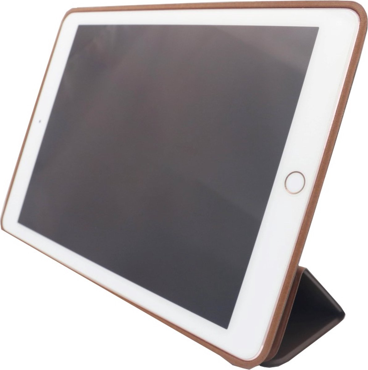 Apple iPad Air 2 (jaar 2014) A1566 A1567 Smart Cover Case inclusief Achterkant Back Cover Hoes - Kleur Bruin