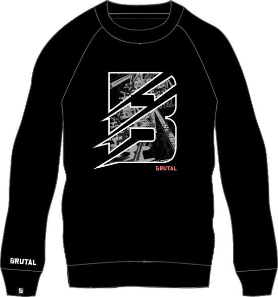 BRUTAL® - Sweater - Sweatshirt Trui - Trui - Zwart - Grijs - Trui - Heren -Dames - Maat XXXL - 3XL